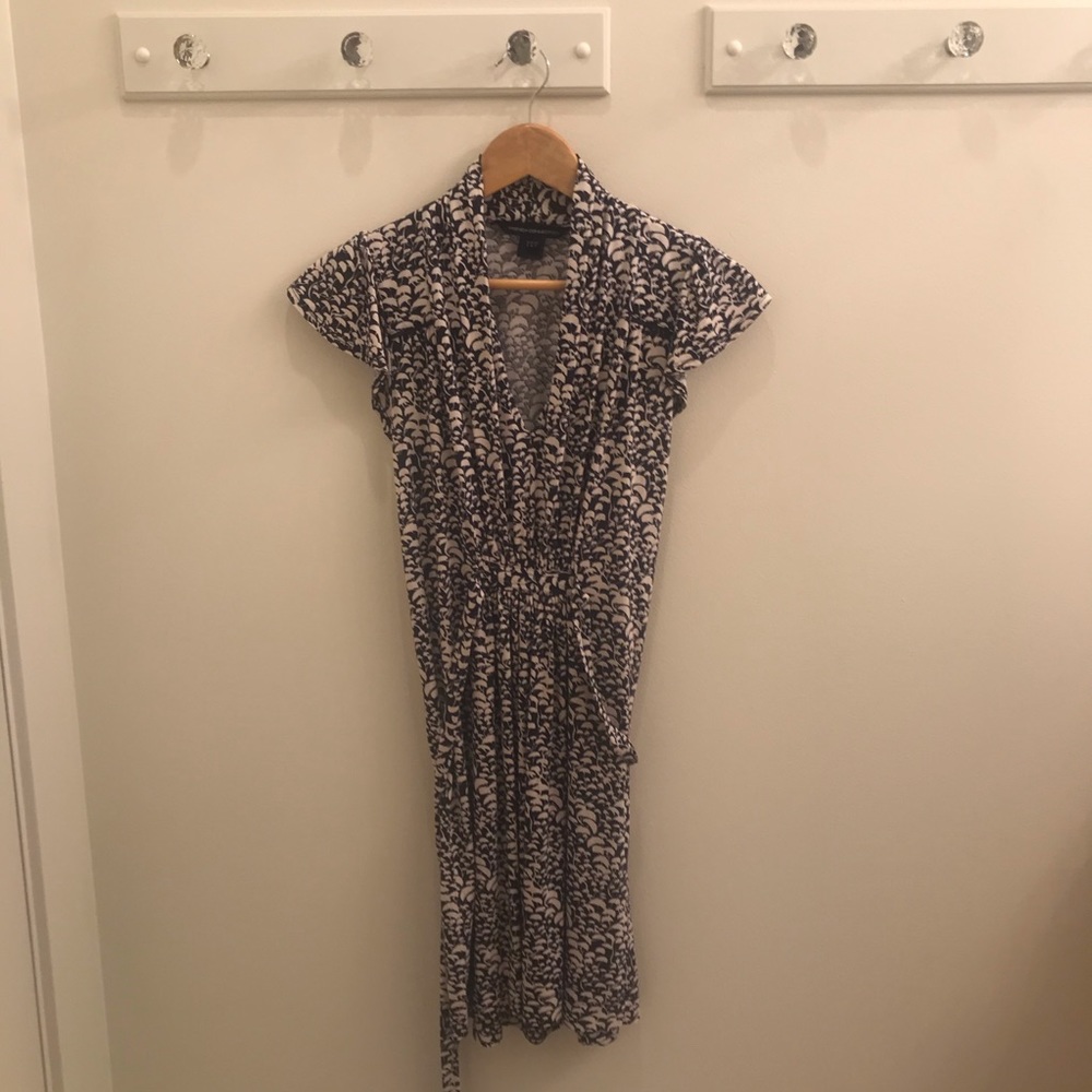 French Connection Blue + White Dress